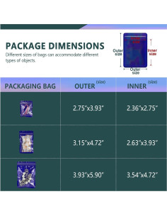 Bolsas Holográficas Reutilizables YOTOZU 100 PCS 7x10 cm 2