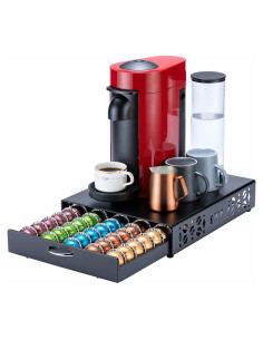 Organizador de Cápsulas Nespresso Vertuo FlagShip - 50 Cápsulas, Metal Negro