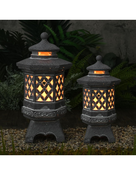 Estatua de Jardín Pagoda Solar Teresa's Collections 21.1 cm Estatua de Jardín Pagoda Solar Teresa's Collections 21.1 cm