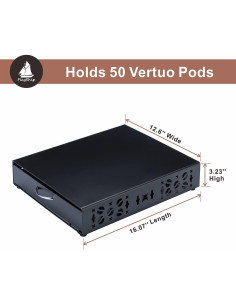 Organizador de Cápsulas Nespresso Vertuo FlagShip - 50 Cápsulas, Metal Negro 2