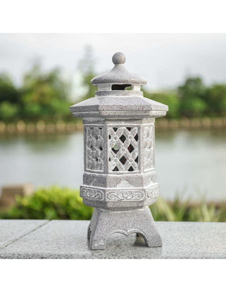 Estatua de Jardín Pagoda Solar Teresa's Collections 21.1 cm Estatua de Jardín Pagoda Solar Teresa's Collections 21.1 cm