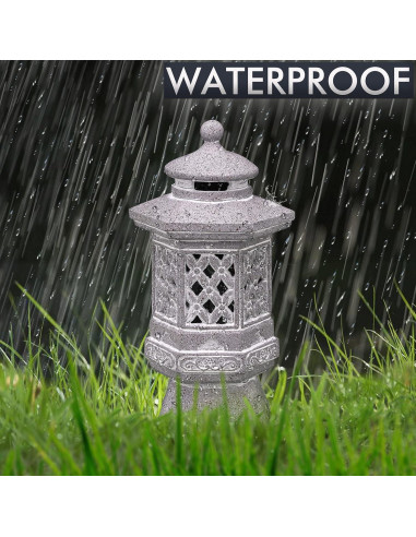 Estatua de Jardín Pagoda Solar Teresa's Collections 21.1 cm