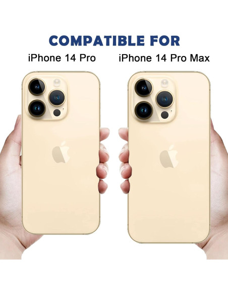 Cubierta de Cámara MakLuen para iPhone 14 Pro/Pro Max - Negro