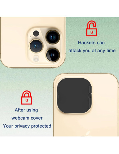 Cubierta de Cámara MakLuen para iPhone 14 Pro/Pro Max - Negro
