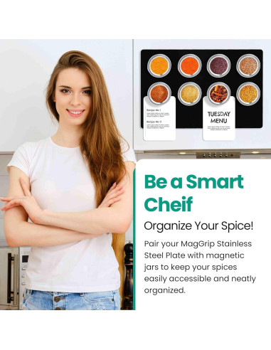 Placa Magnética de Acero Inoxidable MagGrip 44.5x29.2cm