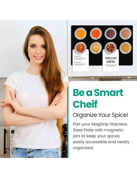 Placa Magnética de Acero Inoxidable MagGrip 44.5x29.2cm