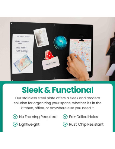 Placa Magnética de Acero Inoxidable MagGrip 44.5x29.2cm