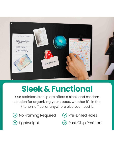 Placa Magnética de Acero Inoxidable MagGrip 44.5x29.2cm