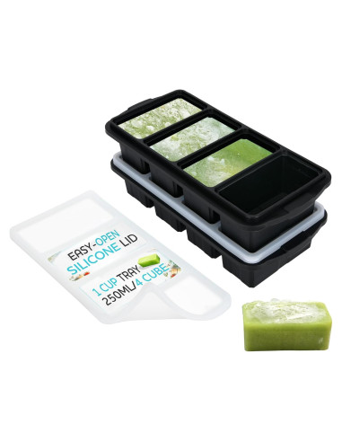 Bandeja de Congelador de Silicona Xomoo 2-Pack 1 Taza Apta Horno