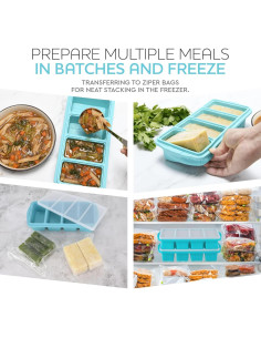 Bandeja de Congelador de Silicona Xomoo 2-Pack 1 Taza Apta Horno 2