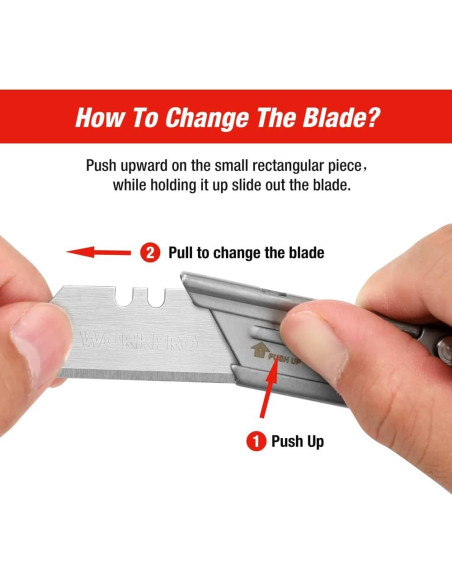 Cuchillo Utility Plegable WORKPRO Acero Inoxidable 14.5 cm Cuchillo Utility Plegable WORKPRO Acero Inoxidable 14.5 cm