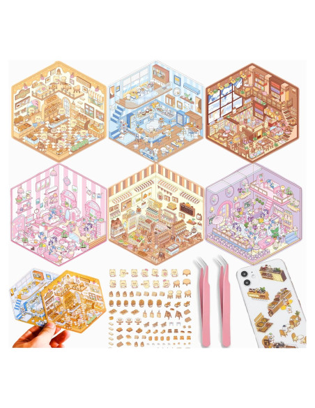 Calcomanías 3D DIY Genérico - Mini Hospital, Panda y Más