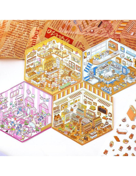 Calcomanías 3D DIY Genérico - Mini Hospital, Panda y Más