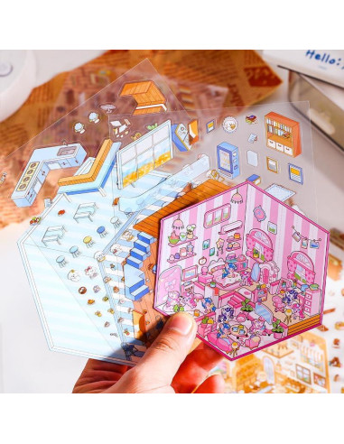 Calcomanías 3D DIY Genérico - Mini Hospital, Panda y Más