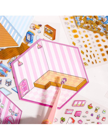 Calcomanías 3D DIY Genérico - Mini Hospital, Panda y Más