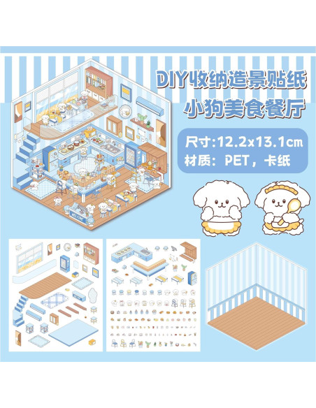 Calcomanías 3D DIY Genérico - Mini Hospital, Panda y Más