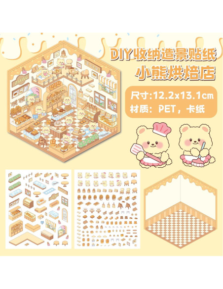 Calcomanías 3D DIY Genérico - Mini Hospital, Panda y Más