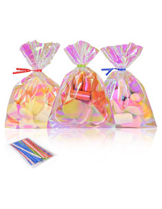 PACKSISTER Bolsas de Celofán Holográficas 5x7" 100 Pcs