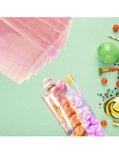 PACKSISTER Bolsas de Celofán Holográficas 5x7" 100 Pcs 2