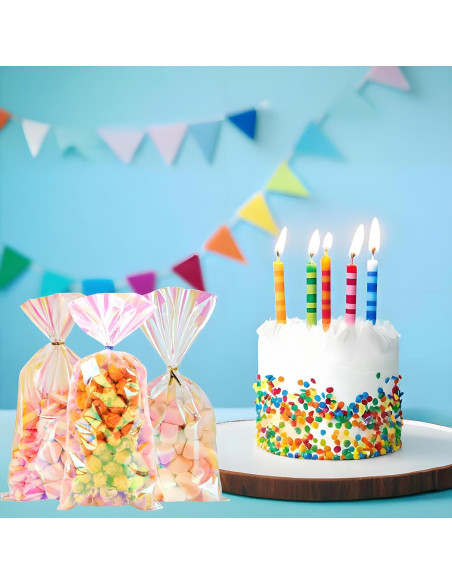 PACKSISTER Bolsas de Celofán Holográficas 5x7" 100 Pcs