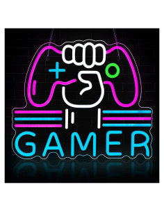 Luz de Neón LED Gamer ReyeeInc 39.1x32 cm Regulable USB