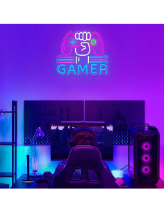 Luz de Neón LED Gamer ReyeeInc 39.1x32 cm Regulable USB 2