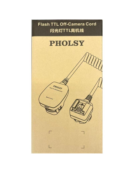 Cable de sincronización de flash PHOLSY TTL para Nikon - 2 m