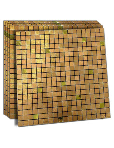 Azulejos Autoadhesivos XUANINY 30.48x30.48cm Dorado 5 Pzas