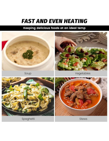 Calentador de Comida Comercial EASYROSE 1200W 53.9x33.8cm