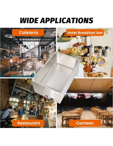 Calentador de Comida Comercial EASYROSE 1200W 53.9x33.8cm