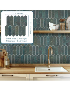 Azulejo Salpicaduras Hexagonal Sunwings 30.48x28.5 cm 10 Piezas 2