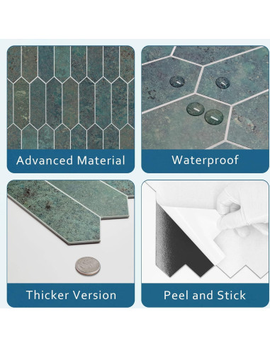 Azulejo Salpicaduras Hexagonal Sunwings 30.48x28.5 cm 10 Piezas