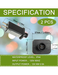 Transformador LED 12V 6W SIGANDG Adaptador Impermeable 2