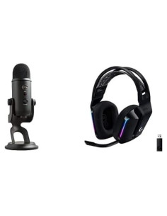 Micrófono USB Blue Yeti + Auriculares Gaming Logitech G733