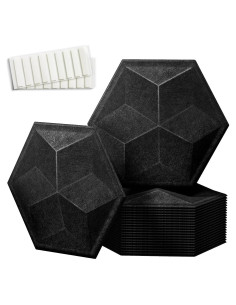 Paquete de 12 Paneles Acústicos Autoadhesivos Diapu 35.5x33cm