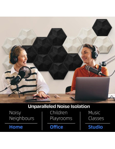 Paquete de 12 Paneles Acústicos Autoadhesivos Diapu 35.5x33cm 2