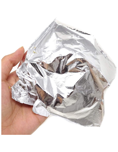 Papel de Foil Metálico Honbay 100 Hojas 14x14 cm Plata