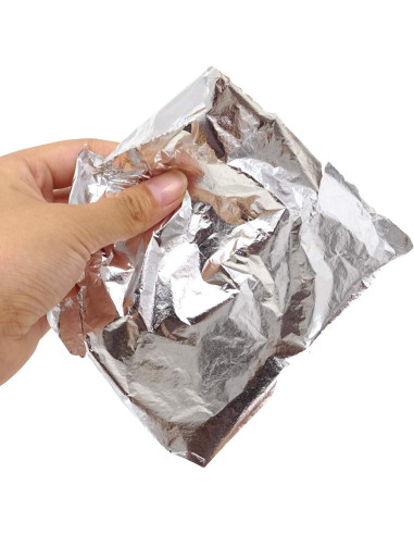 Papel de Foil Metálico Honbay 100 Hojas 14x14 cm Plata