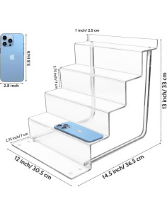 Estante Expositor Acrílico AMT 5 Niveles 49.5x33cm 2