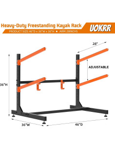 Soporte para Kayak UOKRR Ajustable 2 Niveles 90 kg 2