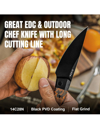 Cuchillo Plegable Kizer Momo EDC 10.44 cm Acero 14C28N