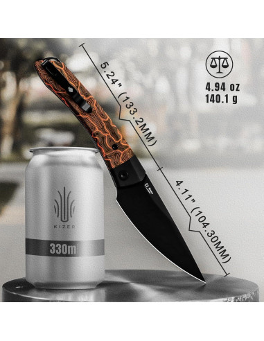 Cuchillo Plegable Kizer Momo EDC 10.44 cm Acero 14C28N