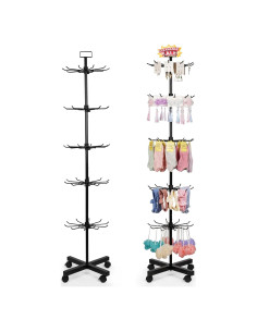 Soporte de Exhibición Minorista Exttlliy 5 Niveles Metal Negro