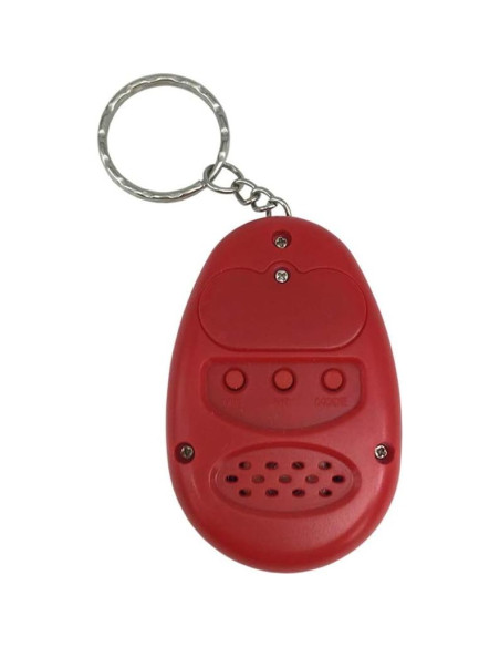 Reloj de Llavero VISIONU Rojo con Alarma y Voz en Español