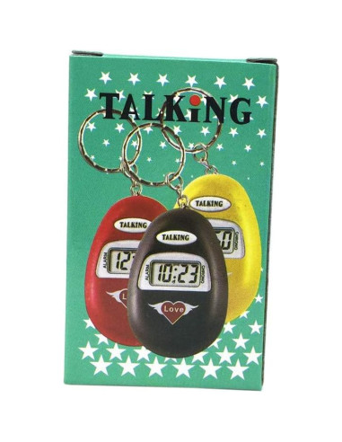 Reloj de Llavero VISIONU Rojo con Alarma y Voz en Español