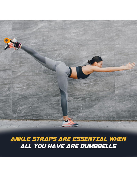Correas de Tobillo Nooncrazy para Mancuernas - Nylon Ajustable 90 cm