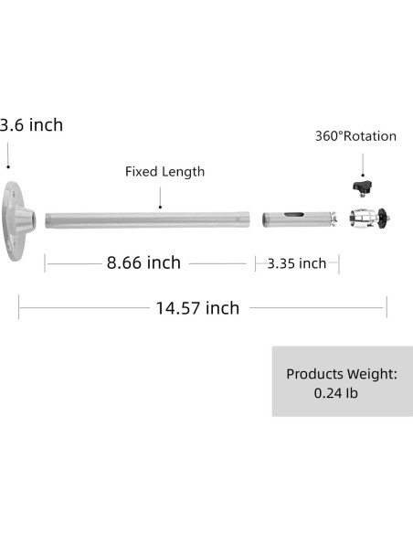 Soporte de Proyector de Techo y Pared Boewill 3 en 1 Gris