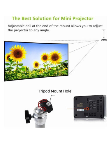 Soporte de Proyector de Techo y Pared Boewill 3 en 1 Gris