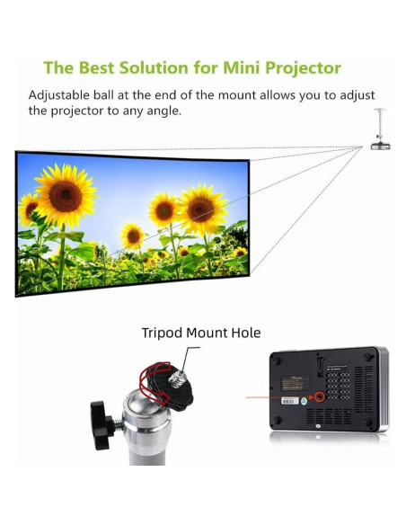 Soporte de Proyector de Techo y Pared Boewill 3 en 1 Gris