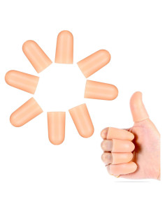 8 Protectores de Dedos de Gel Qianyu Color Piel Reutilizables